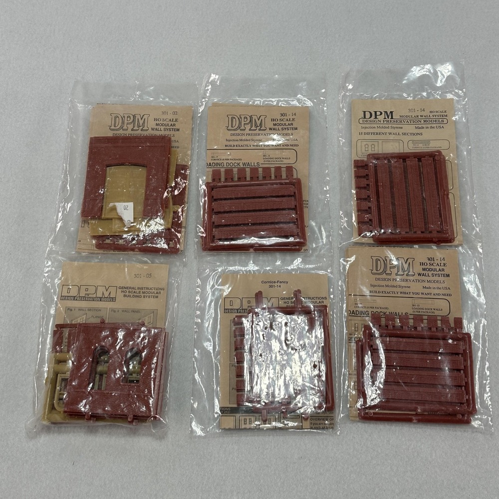 Vintage DPM Design Preservation Models HO Scale Modular Wall System Lot 6 Brown
